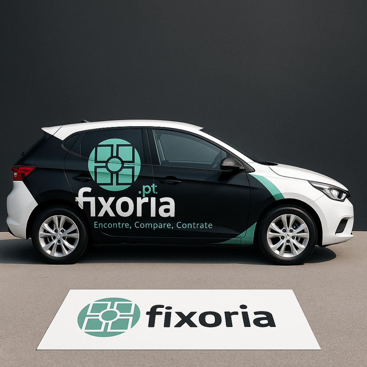 publicidade num carro